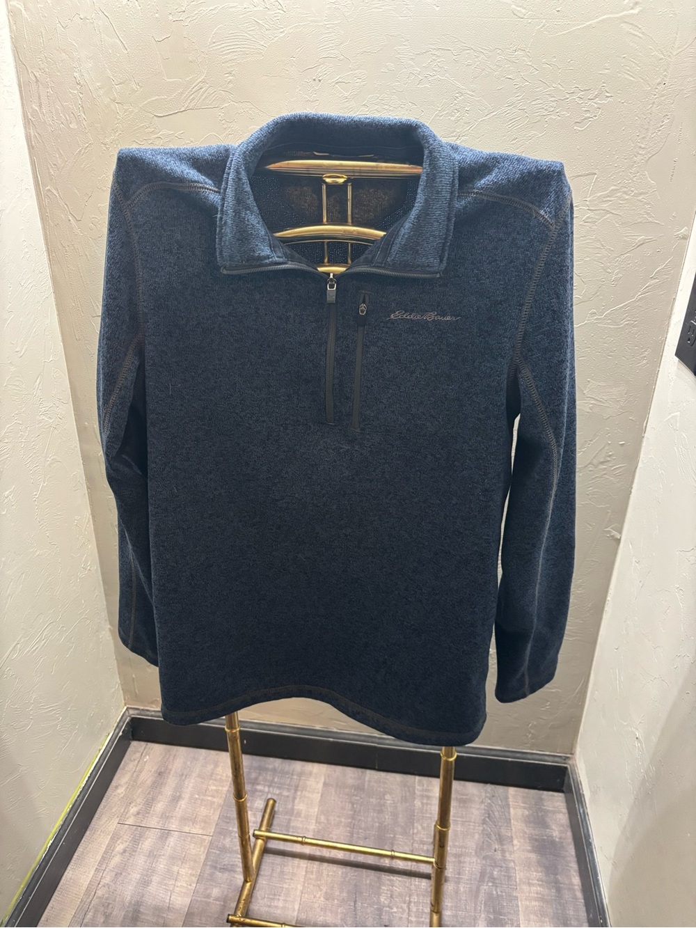 Eddie Bauer Men’s Dark Blue Half-Zip Fleece Pullover